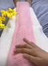 筏芯熱水袋被窩專(zhuān)用加長(cháng)長(cháng)條注水冬天熱敷灌水暖水袋防爆暖寶寶款學(xué)生 兔絨110cm粉色 曬單實(shí)拍圖
