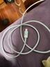 Smorss蘋(píng)果數據線(xiàn)Type-c快充線(xiàn)PD30W/27W/20Wto Lightning適用iPhone14/13/12/11手機車(chē)載-冰晶綠1.5米 曬單實(shí)拍圖