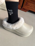 樸西棉拖鞋女防水秋冬季家居戶(hù)外保暖毛絨厚底女款拖鞋 奶杏色 35-36 曬單實(shí)拍圖