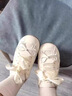 回力女鞋小白鞋女春季新款芭蕾德訓鞋軟底休閑百搭板鞋圓頭泡芙鞋 珍珠白【乳膠鞋墊 超輕軟底】 37 曬單實(shí)拍圖