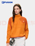 FILA FUSION斐樂(lè )官方潮牌女士套頭衛衣冬新款保暖搖粒絨針織上衣 曬單實(shí)拍圖