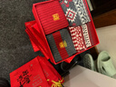 禾句（HEJU）襪子女羊絨秋冬馬年本命年新款大紅色鴻運禮盒禮物騏驥紅男士襪子 禮盒裝：B款 4雙 均碼 曬單實(shí)拍圖