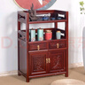 邑盛 茶水柜實(shí)木小茶柜辦公室茶葉柜家用客廳置物架儲物柜 廚房餐邊柜 d款紅花梨色60/36/90 曬單實(shí)拍圖