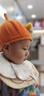 李晨曦（Lichenxi）寶寶帽子秋冬嬰兒毛線(xiàn)帽套裝男童女童可愛(ài)超萌保暖兒童毛絨帽 麗云朵毛線(xiàn)帽—橘色（單帽） 適合6個(gè)月-4歲頭圍44-52CM 曬單實(shí)拍圖