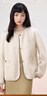 愛(ài)居兔小香風(fēng)外套女冬季新款優(yōu)雅時(shí)尚含羊毛夾克EWJAJ4P007A 米白07 155/80A/S 曬單實(shí)拍圖