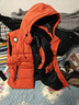 國標90絨情侶冬季新款羽絨服男休閑連帽長(cháng)款加厚短款羽絨服馬甲 桔色 2XL 曬單實(shí)拍圖