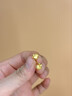 中國黃金（CHINA GOLD）黃金耳釘女款輕奢足金蘋(píng)果耳飾直針款新年節生日禮物送女友愛(ài)人 蘋(píng)果耳釘  約1.1g 曬單實(shí)拍圖