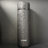 虎牌（TIGER）香港直郵純鈦保溫杯男女高奢杯子便攜泡茶直身杯商務(wù)辦公車(chē)載水杯 冰裂銀【純鈦內膽+智能顯溫】420ml 曬單實(shí)拍圖