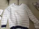 紅蜻蜓t恤女長(cháng)袖2025年新款秋冬季女裝針織衫打底衫女士?jì)却蠲律弦屡?白色（黑色條紋） 均碼 （推薦80-130斤） 曬單實(shí)拍圖