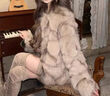 傲列秋冬新款狐貍毛皮草外套女短款 顯瘦韓版年輕款氣質(zhì)海寧毛毛大衣 奶茶色 M 曬單實(shí)拍圖