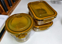康寧餐具琥珀色保鮮盒耐熱玻璃飯盒微波爐烤箱適用3件套600ml*2+700ml 曬單實(shí)拍圖