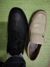 老人頭（LAORENTOU）男鞋休閑鞋子男士韓版板鞋皮鞋男戶(hù)外鞋小牛皮鞋 LA106 黑 41  曬單實(shí)拍圖