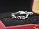 中國黃金南風(fēng)足銀情侶戒指男女款求婚對戒情人節新年禮物送女友老婆生日 足銀南風(fēng)對戒【紅色禮盒】 曬單實(shí)拍圖