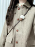 紅妝聚美冬季厚外套女呢子大衣短款女裝秋裝新款大衣外套毛呢西裝大衣上衣 韓系復古翻領(lǐng)西裝大衣【卡其色】M（建議95-110斤） 曬單實(shí)拍圖