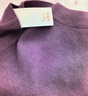 恒源祥中老年人媽媽秋冬裝毛衣女加厚奶奶套頭60羊毛衫半高領(lǐng)老人上衣服 紫色 3XL【體重130-145斤】 曬單實(shí)拍圖