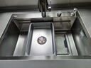 九牧（JOMOO）水槽加厚5mm納米槍灰色SUS304不銹鋼集渣廚房洗菜盆池手工大單槽 D套餐-抽拉龍頭+臺控+洗杯器皂液器 68x46x22cm【順豐速發(fā) 換左下水備注】 曬單實(shí)拍圖