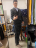 海瀾之家（HLA）西服套裝男輕商務(wù)經(jīng)典平駁領(lǐng)套西男秋季 黑色格紋15（西服+馬甲+西褲） L 175/92A 48A推薦126~140斤 曬單實(shí)拍圖