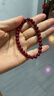 石玥珠寶收藏級透光朱砂手串大紅晶砂原礦高含量朱砂手鏈男女士款 6-6.5mm 曬單實(shí)拍圖