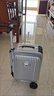 旅行家電動(dòng)行李箱大容量旅行箱可登機可騎行拉桿箱學(xué)生小型密碼箱 銀平面【2塊電池】 曬單實(shí)拍圖