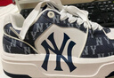 MLB官方 男女同款百搭復古韓系老花仿牛仔低幫學(xué)長(cháng)鞋春夏SXCLD 紐約洋基隊/藏青色 38 （正碼） 曬單實(shí)拍圖