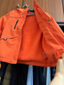 暇步士（Hush Puppies）童裝兒童外套秋冬季新款男女大童簡(jiǎn)約時(shí)尚加厚風(fēng)衣外套 甜橙桔 110 cm 曬單實(shí)拍圖