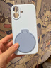 京膜盒蘋(píng)果手機殼帶鏡子支架簡(jiǎn)約高級多色保護殼精孔防摔硅膠軟旅游可拆卸自拍多功能 灰藍手機殼配鏡子支架 蘋(píng)果16 曬單實(shí)拍圖