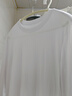 拇指白小T秋冬二代長(cháng)袖t恤男女疏水純棉打底衫男白T圓領(lǐng) 白色-女款 S 曬單實(shí)拍圖