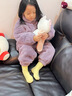 自由系兒童襪子加厚秋冬季水貂絨男女童加絨毛圈睡覺(jué)寶寶珊瑚絨睡眠保暖 曬單實(shí)拍圖