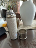 水宜生鈦杯抗菌純鈦保溫杯燜茶杯男士高檔溫顯便攜養生杯泡茶杯刻字禮品 皓月銀450ml 曬單實(shí)拍圖