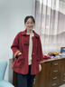 羅蒙（ROMON）媽媽裝洋氣毛呢外套女紅色時(shí)尚衣服中老年2025新款百搭中老年女裝 安哥拉紅 M  （推薦90-105斤） 曬單實(shí)拍圖