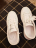 賈科維奇小白鞋女鞋2026春季新款網(wǎng)面透氣板鞋夏季軟底休閑鞋運動(dòng)鞋子旅游 白灰色【皮面】D217 37 曬單實(shí)拍圖