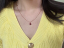 timebetter天然石榴石銀項鏈女小眾高級感方形飽滿(mǎn)紅潤紅石榴鎖骨鏈送證書(shū) 天然石榴石銀項鏈/主石單邊長(cháng)約6mm 默認1 曬單實(shí)拍圖