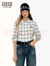 Teenie Weenie小熊女裝襯衫2025秋季新款趣味刺繡彩色格紋翻領(lǐng)襯衫 曬單實(shí)拍圖