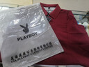 花花公子（PLAYBOY）高檔100%純棉長(cháng)袖t恤男士翻領(lǐng)中年秋裝上衣純色寬松高端polo衫 杏紅 XL 175 建議140-155斤 曬單實(shí)拍圖