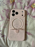巴蒂尼 拉布布磁吸支架適用蘋(píng)果17promax手機殼iphone16pro液態(tài)硅膠15pm鏡頭全包14高級感13防摔保護套 【少女粉】硅膠式AI鍵*拉布布支架 iPhone 17 Pro Max 曬單實(shí)拍圖