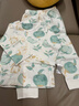 舒貝怡嬰兒衣服純棉寶寶對開(kāi)內衣套裝男女春秋兒童睡衣秋衣秋褲綠色80 曬單實(shí)拍圖