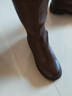 卓詩(shī)尼潮酷長(cháng)筒靴女2025冬新款皮帶扣騎士靴子大筒圍顯瘦長(cháng)靴 棕色 38 曬單實(shí)拍圖
