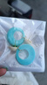 夏日撞色圈圈耳環(huán)女小眾設計圓圈耳釘2025春夏新款多巴胺夸張耳飾 淺藍色圈圈耳環(huán) 曬單實(shí)拍圖