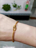QMXD古法仿沙金手鏈女生環(huán)環(huán)相扣小魚(yú)麥穗手環(huán)輕奢新中式百搭時(shí)尚手飾 小魚(yú)麥穗手鏈 曬單實(shí)拍圖