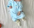 貝肽斯嬰兒衣服秋季新款連體衣長(cháng)袖純棉新初生幼兒寶寶哈衣爬服秋裝 曬單實(shí)拍圖