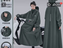 正雨雨衣電動(dòng)車(chē)加厚全身防暴雨單人加長(cháng)連體騎行電瓶摩托人車(chē)分離雨披 升級墨綠色【加高衣領(lǐng)+口袋+拉鏈 XL【適合身高170-180cm】 曬單實(shí)拍圖