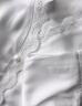 浪莎（LangSha）新款睡裙女夏季冰絲性感男友風(fēng)薄款白襯衫中長(cháng)款高級感仿真絲睡衣 白色CS13# L 建議110-150斤 【24H速發(fā)】 曬單實(shí)拍圖