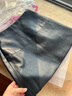 三彩2025冬季新款皮質(zhì)半身裙PU短裙A字裙摩登女 經(jīng)典黑 S 曬單實(shí)拍圖