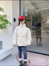 迪士尼（Disney）女童立領(lǐng)羽絨服面包服冬裝2025新款中大童白鴨絨保暖加厚洋氣 米白色 140 曬單實(shí)拍圖