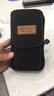 歌柏妮（GEBONI）男士手機包帆布腰包中老年穿皮帶手機包耐磨工地手機包父親節禮物 黑色橫版【可放7寸手機】 曬單實(shí)拍圖