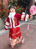 藍貝妮漢服女童冬季套裝加絨中國風(fēng)兒童唐裝新年拜年服裝小女孩過(guò)年衣服 紅色套裝（裙子+上衣） 130 碼建議身高120CM 曬單實(shí)拍圖