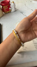 周六福黃18K金珍珠手鏈手串生日禮物女X0713025 16+3cm  曬單實(shí)拍圖