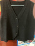 尚都比拉秋季疊搭背心V領(lǐng)弧形門(mén)襟單排扣短款無(wú)袖馬甲 曬單實(shí)拍圖