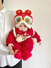 乖奇熊【暖護棉】寶寶夾棉保暖連體哈衣嬰幼兒紅色喜慶過(guò)年拜新年服冬季 曬單實(shí)拍圖