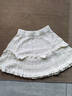 妙奕嘉白色針織半身裙秋冬季短裙冬天裙子2025年新款百褶裙小個(gè)子蛋糕裙 甜美花邊針織蛋糕短裙【米白色】 均碼 曬單實(shí)拍圖